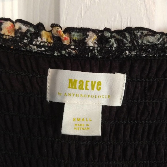 Anthropologie Maeve Omya Maxi Dress Floral Smocked Size S - Picture 6 of 6